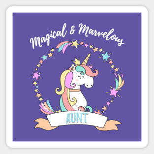 Magical Marvelous Aunt Unicorn Sticker